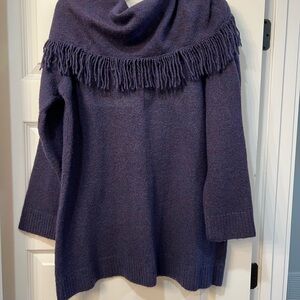 Carole Little Women's Cowl Neck Sweater in Deep Purple